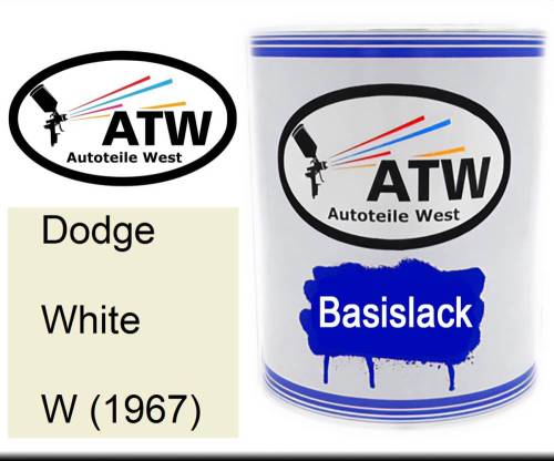 Dodge, White, W (1967): 1L Lackdose, von ATW Autoteile West.